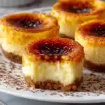 Mini Crème Brûlée Cheesecakes with caramelized topping