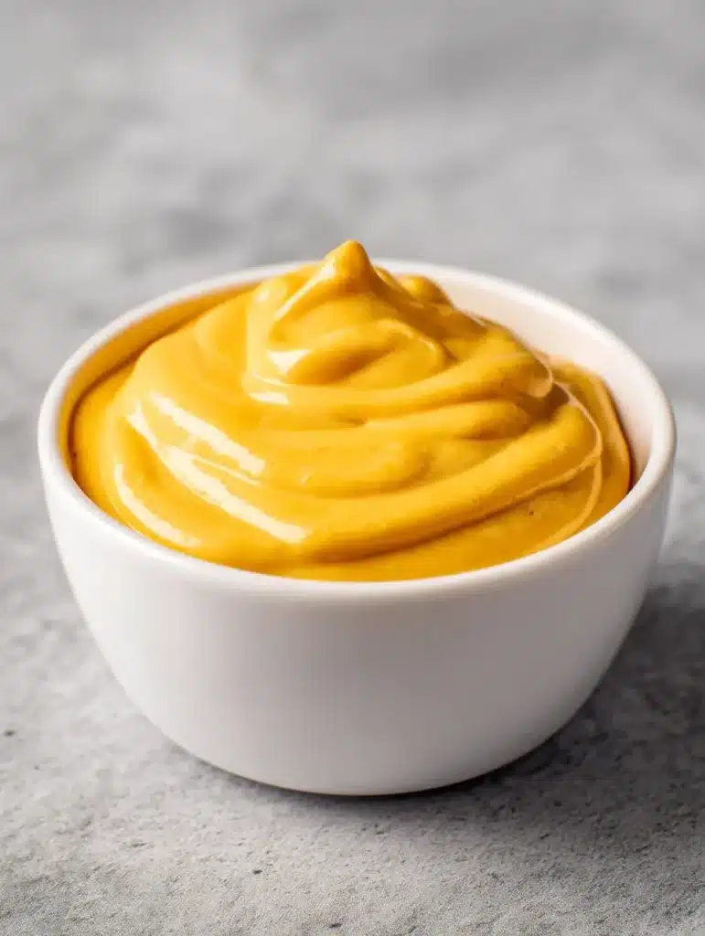 Homemade Taco Bell Nacho Cheese Sauce served with tortilla chips