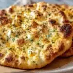 Delicious homemade cottage cheese flatbread served with fresh toppings.