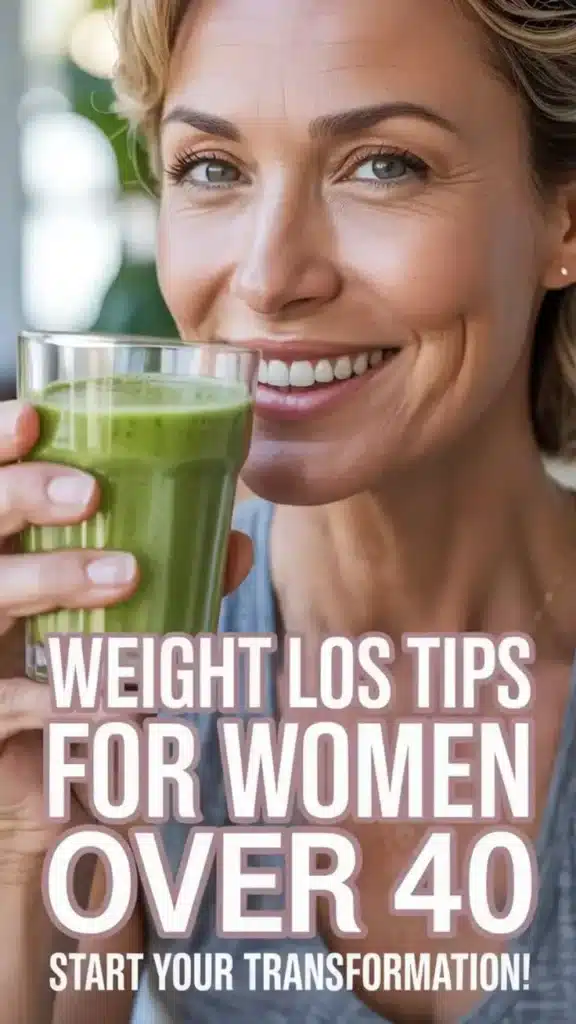Weight loss tips for women over 40 featuring effective fat-burning strategies.