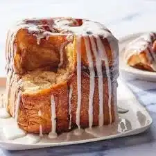 Delicious bread machine cinnamon rolls baked fresh and ready to enjoy.