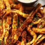 Crispy Baked Keto Zucchini Fries on a plate, ideal low-carb snack
