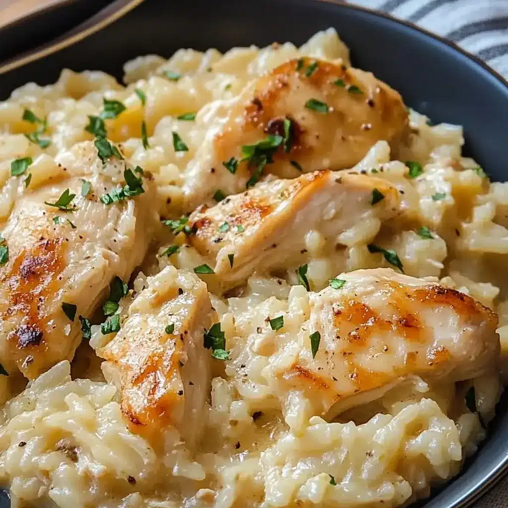 Instant Pot Chicken and Rice dish served in a bowl