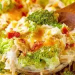 Low carb chicken casserole with vegetables in a baking dish