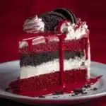 Decadent Red Velvet Cheesecake Cake with cream cheese frosting
