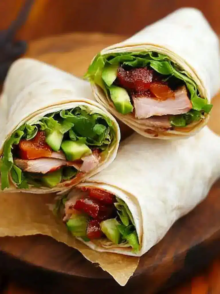 Savory Peking Duck wraps served with vegetables and sauces