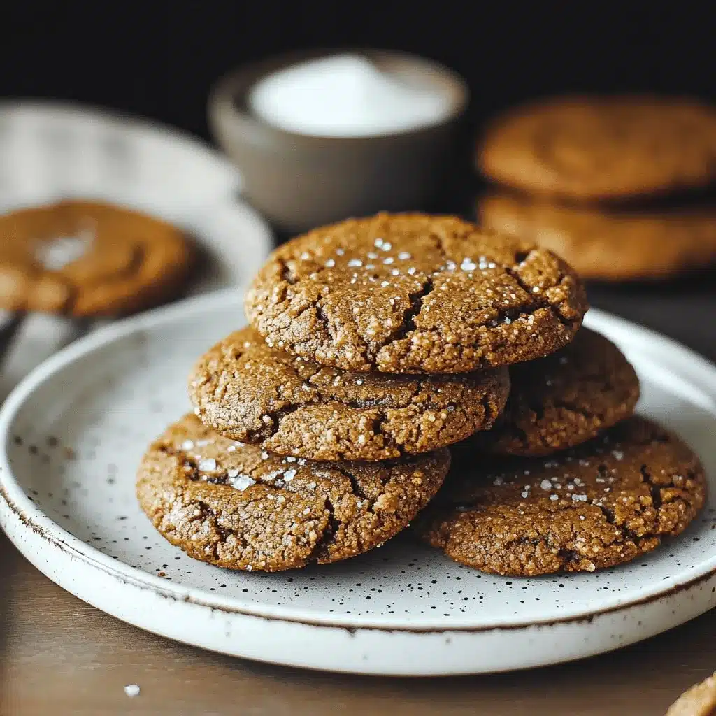 Delicious super soft molasses cookies on a plate, freshly baked and ready to enjoy.