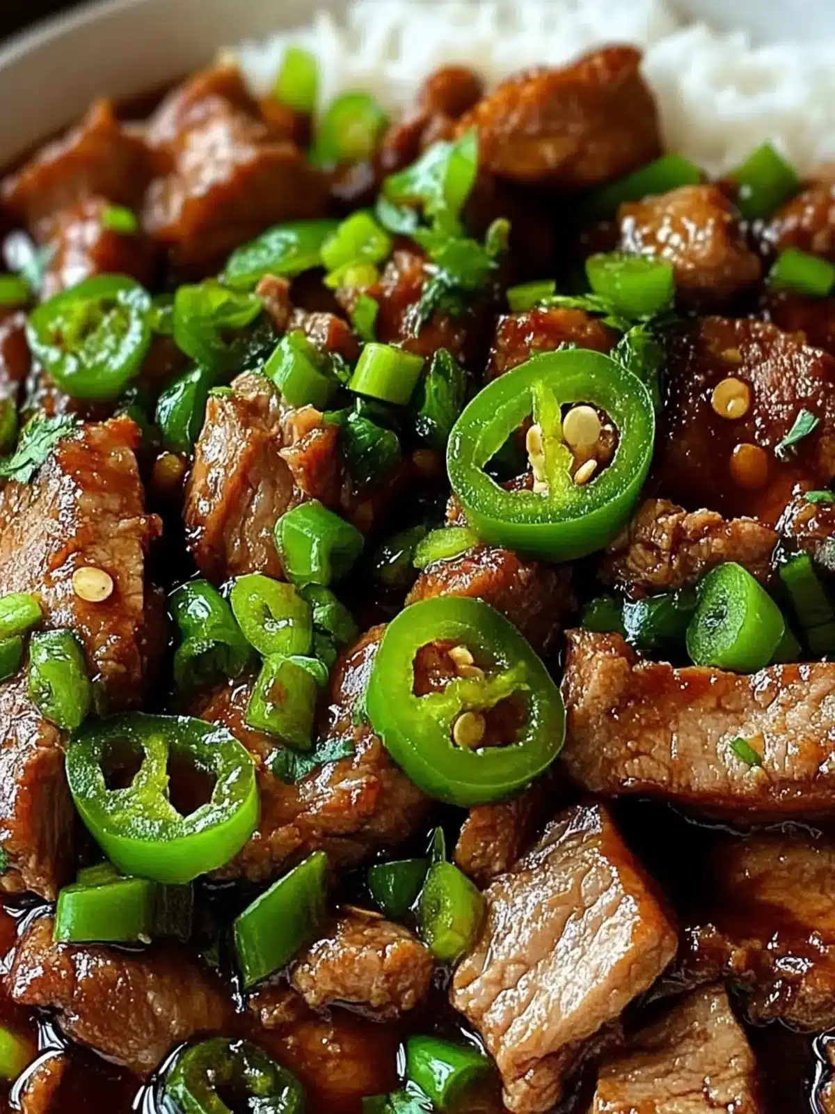 Delicious Sweet Jalapeno Pork dish served on a plate