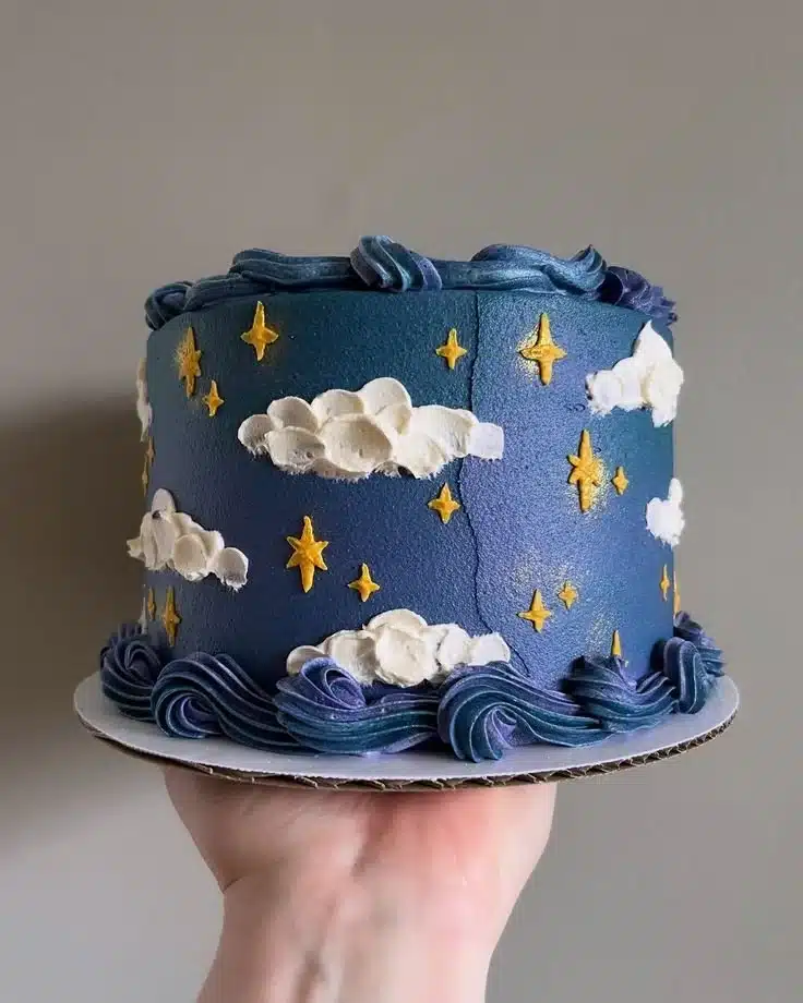 Delicious and beautifully decorated birthday cake for a special celebration