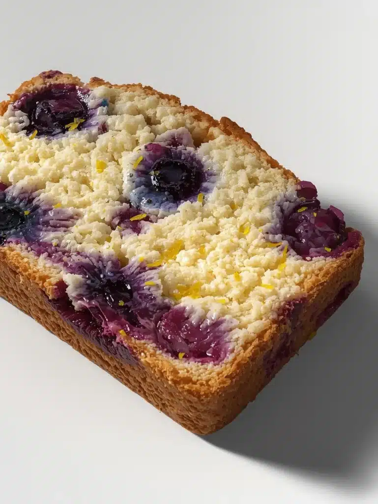 Delicious blueberry lemon loaf baked to perfection