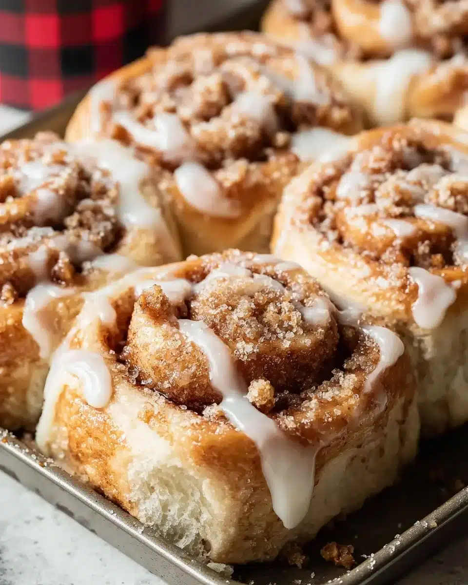Delicious brown butter cinnamon rolls with a gooey glaze