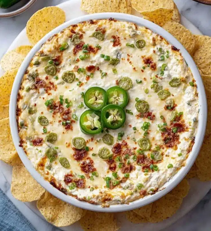 Delicious Cottage Cheese Jalapeño Popper Dip served in a bowl