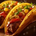 Delicious easy smash burger tacos served with fresh toppings