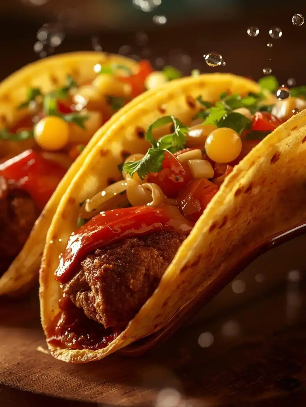 Delicious easy smash burger tacos served with fresh toppings