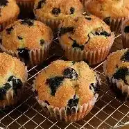 Gluten-free blueberry muffins baked fresh with juicy blueberries