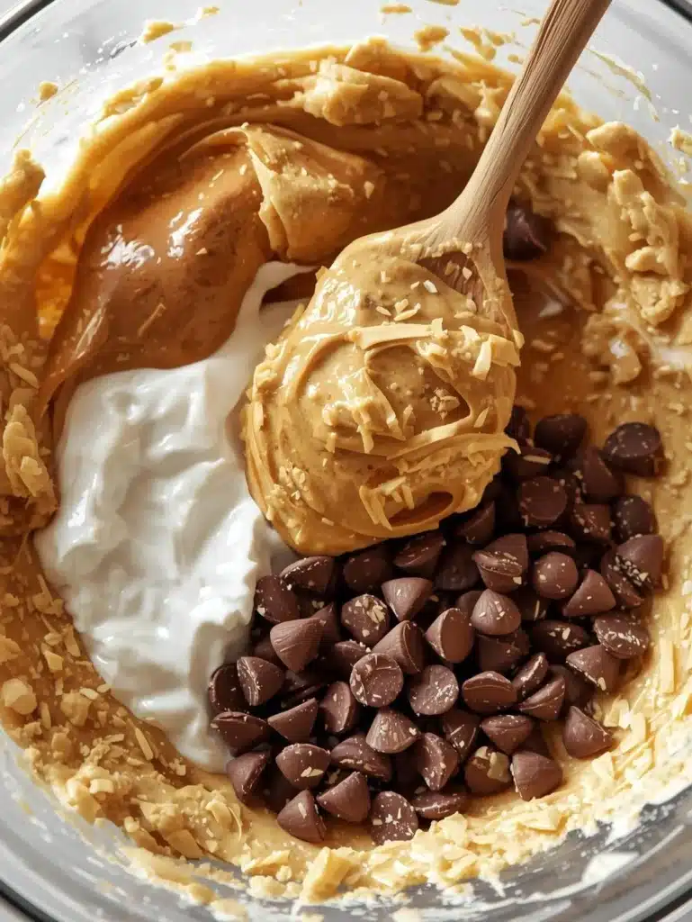 Delicious Greek yogurt cookie dough ready to bake