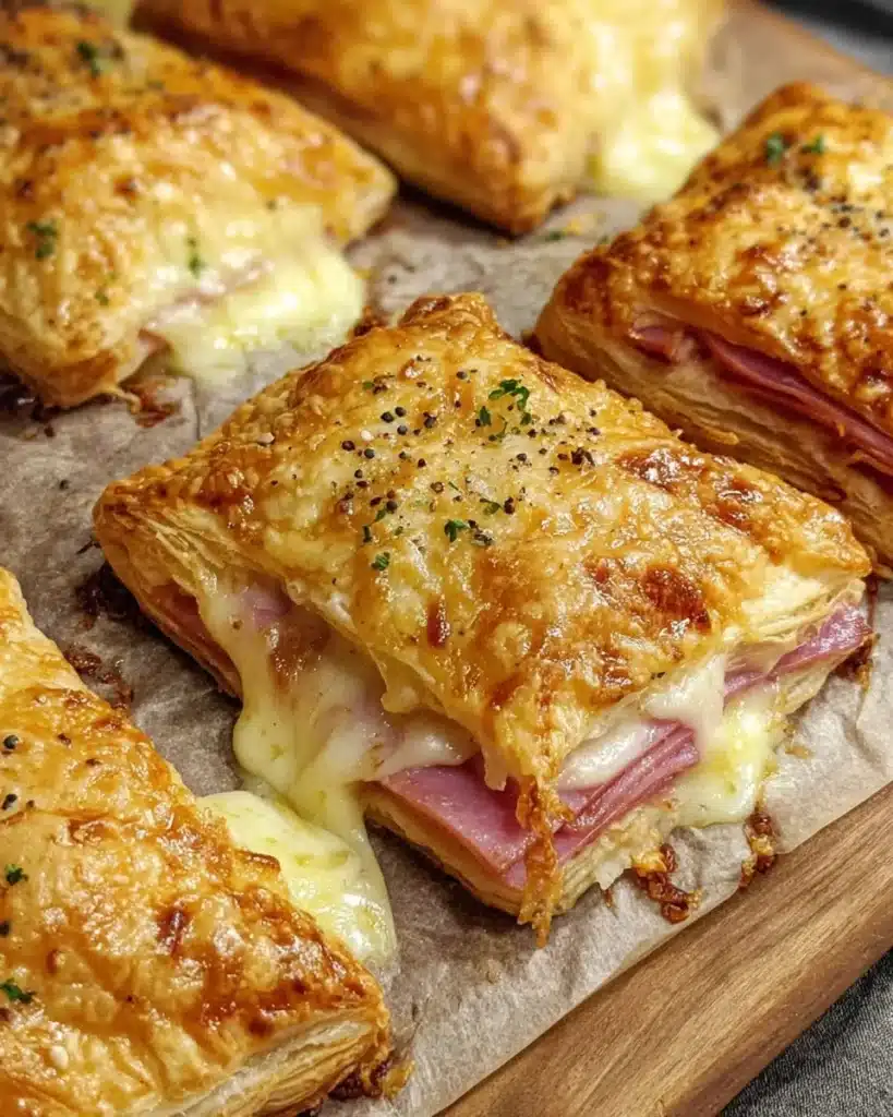 Delicious Ham Cheese Puff Pastry fresh out of the oven