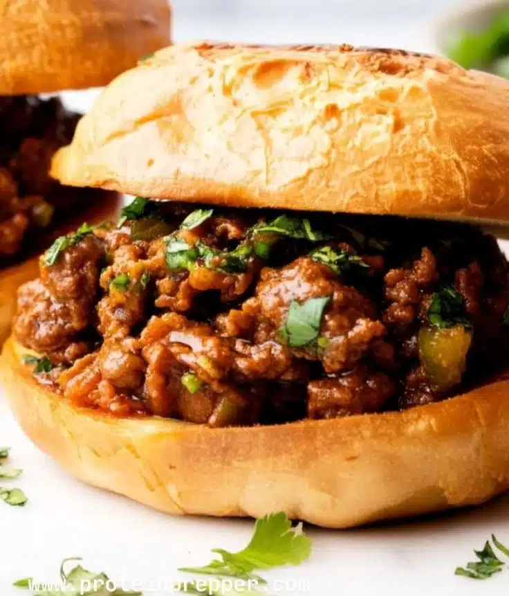 Healthy sloppy joes with fresh ingredients on a plate