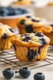 High-protein cottage cheese blueberry muffins fresh out of the oven.