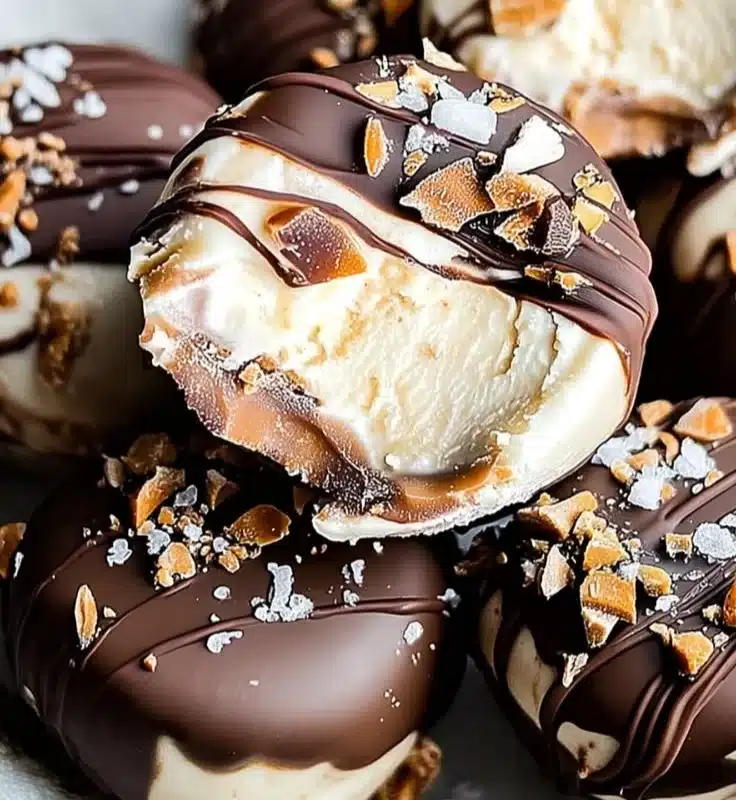 High protein frozen peanut butter Greek yogurt bites for a healthy snack