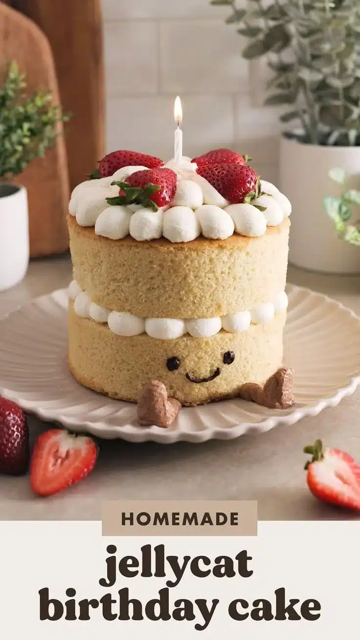 Cute Jellycat Birthday Cake plush toy for celebrations and gifts.