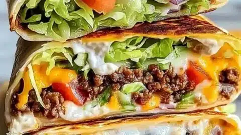 Keto Crunchwraps with low-carb ingredients on a plate