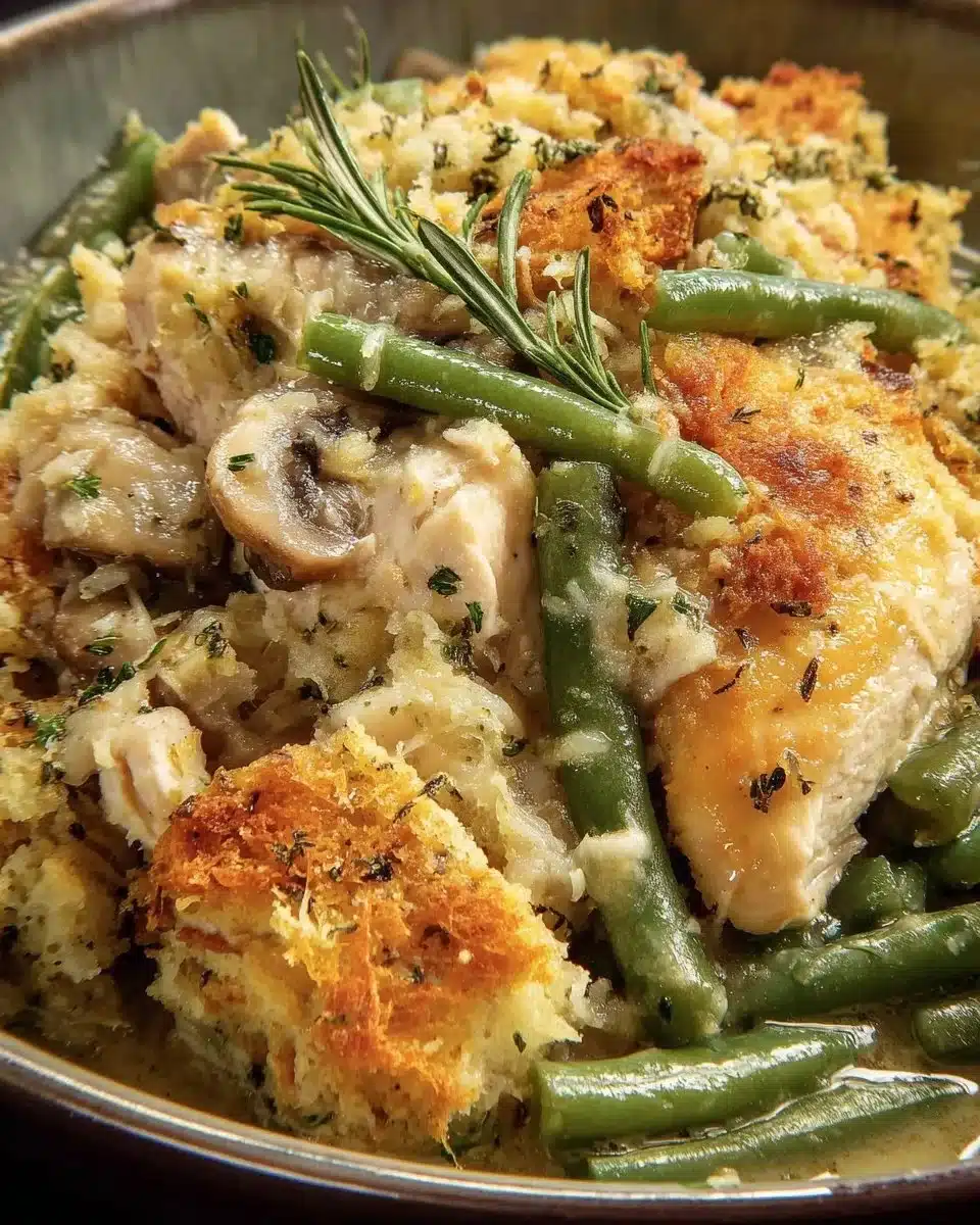 Delicious slow cooker chicken stuffing ready to serve