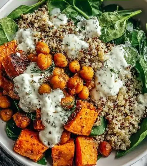 Healthy Anti-Inflammatory Glow Bowl filled with vibrant ingredients.