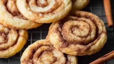 Buttery brown sugar cinnamon cookies fresh out of the oven