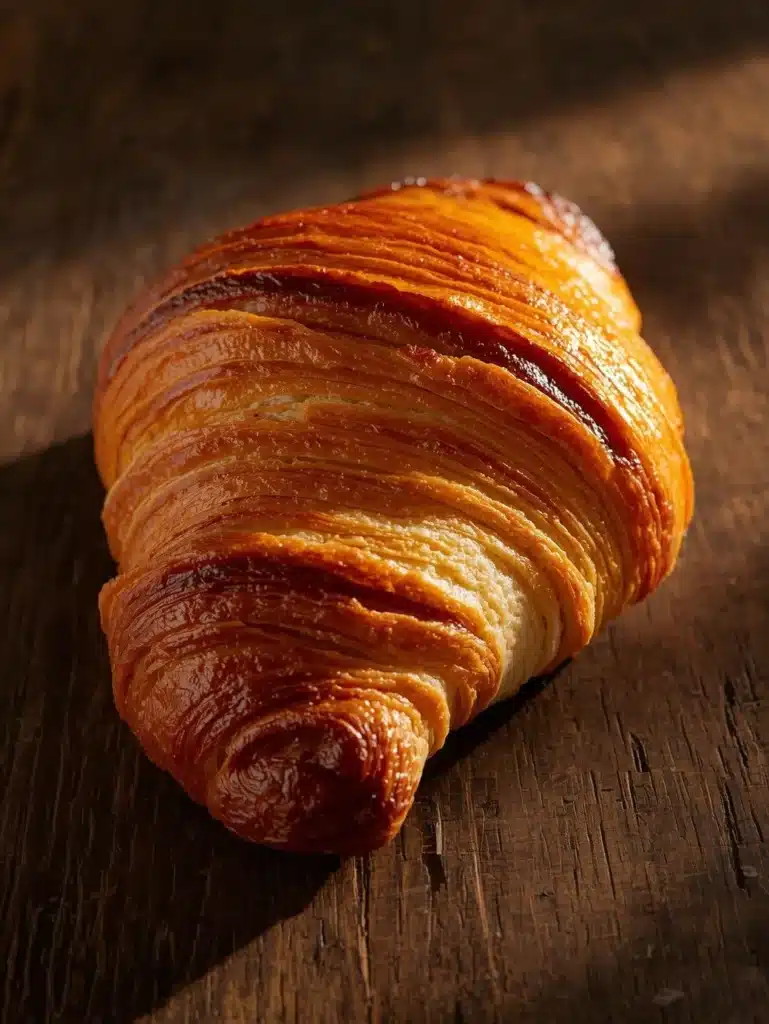 Crescent Dough Ring filled with cheese and herbs, freshly baked and golden brown