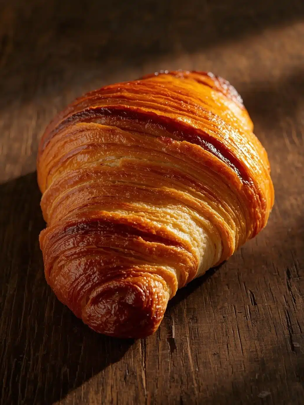 Crescent Dough Ring filled with cheese and herbs, freshly baked and golden brown
