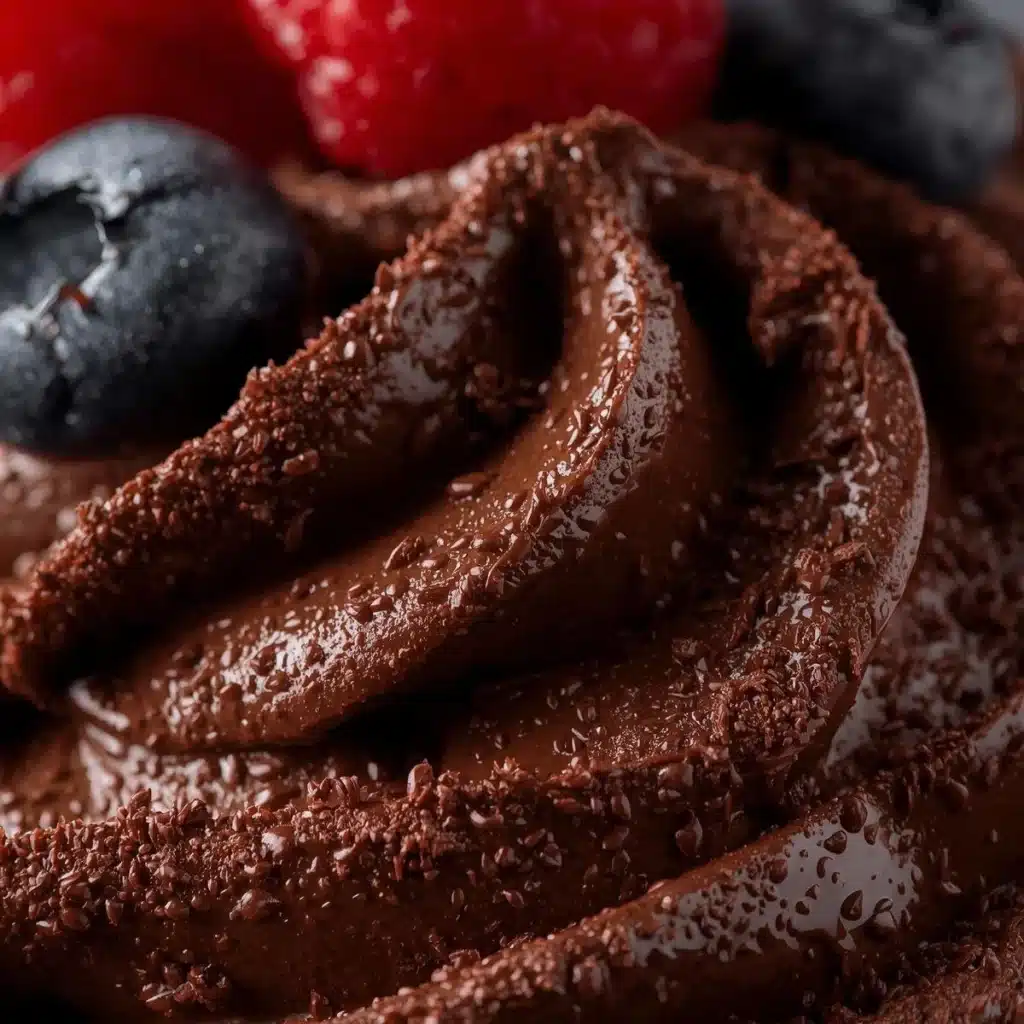 Delicious easy chocolate dessert ready to be served.