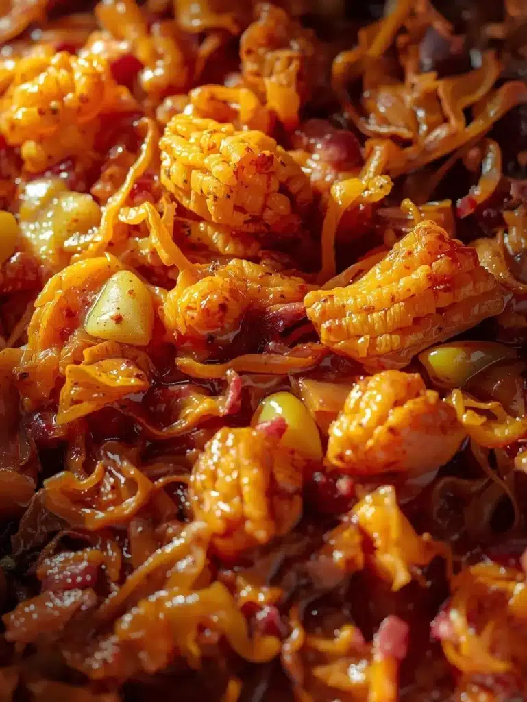 Delicious Frito Cowboy Cabbage served in a bowl with Fritos on top