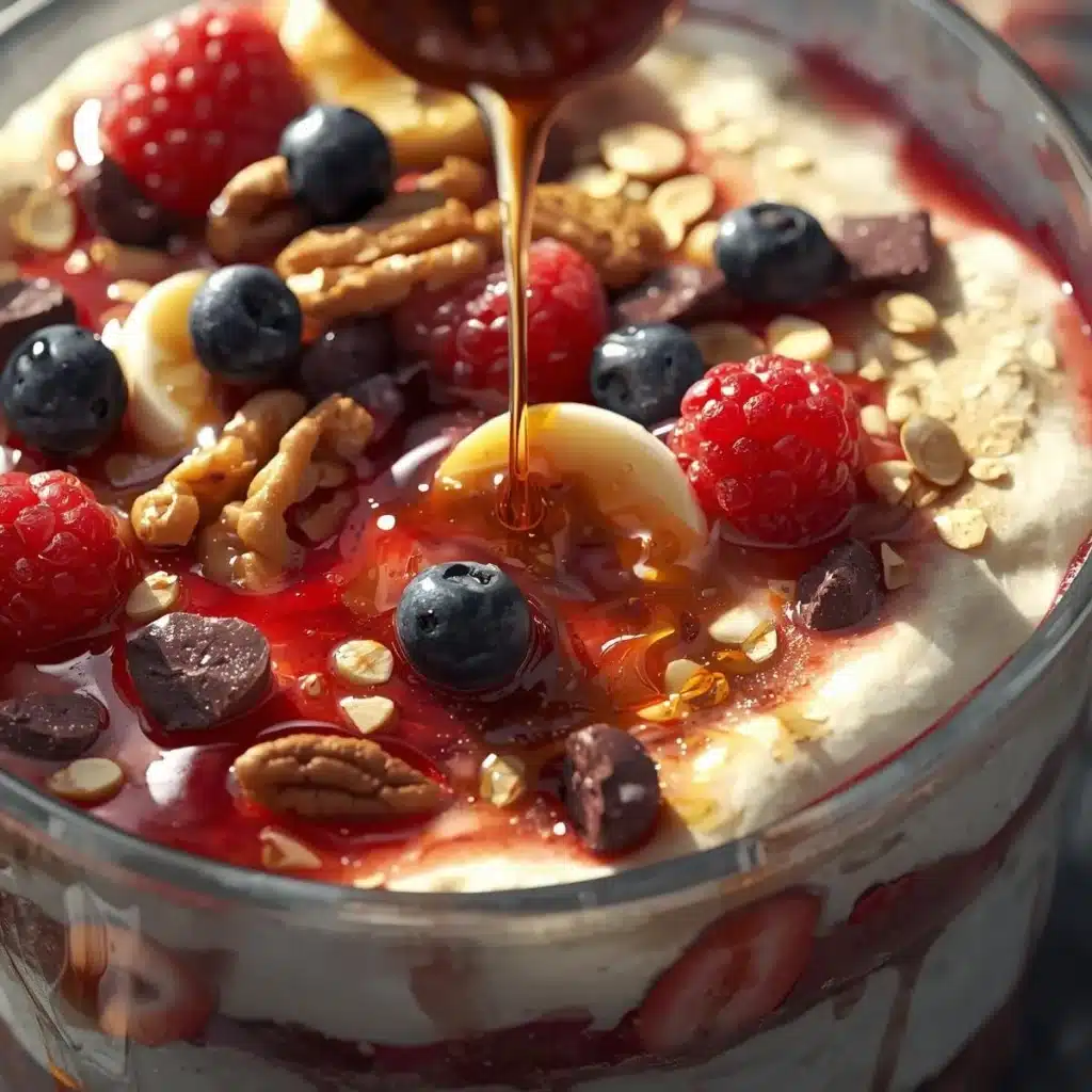 A colorful display of healthy dessert ideas featuring fresh fruits and wholesome ingredients.