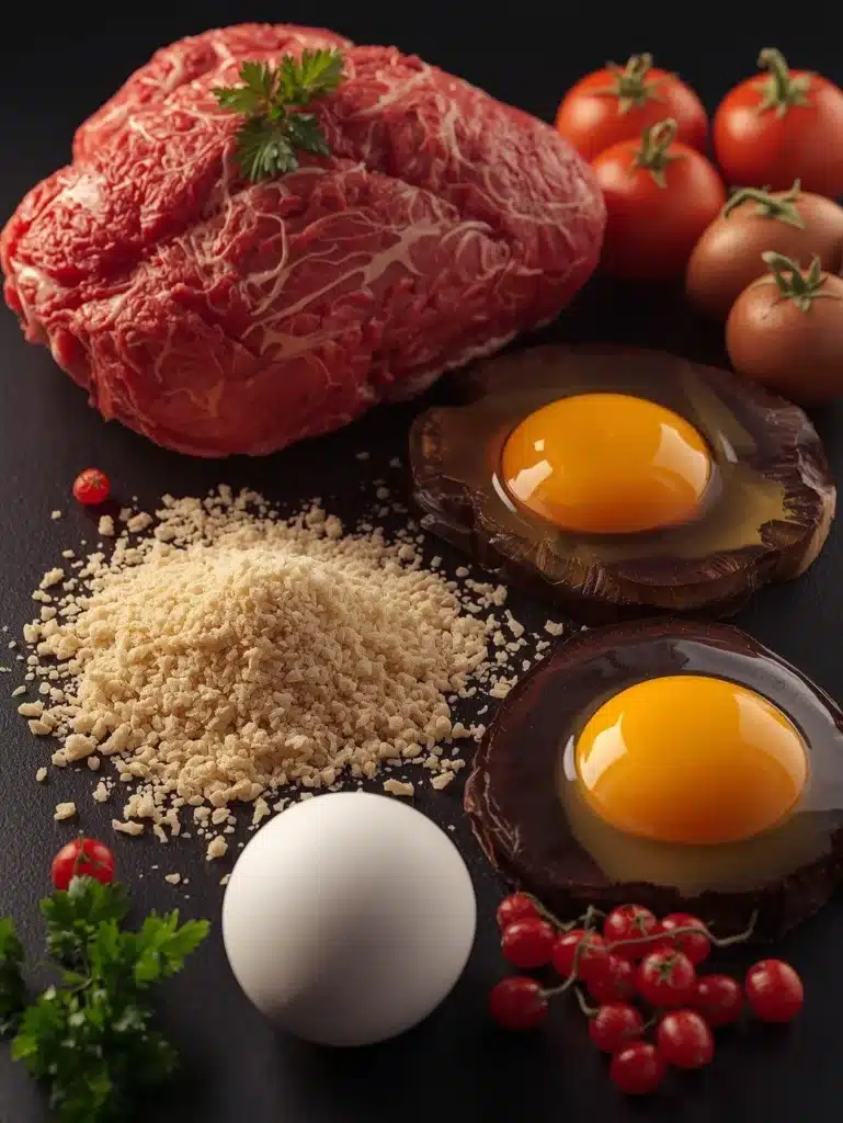 Delicious homemade meatloaf served with mashed potatoes and vegetables