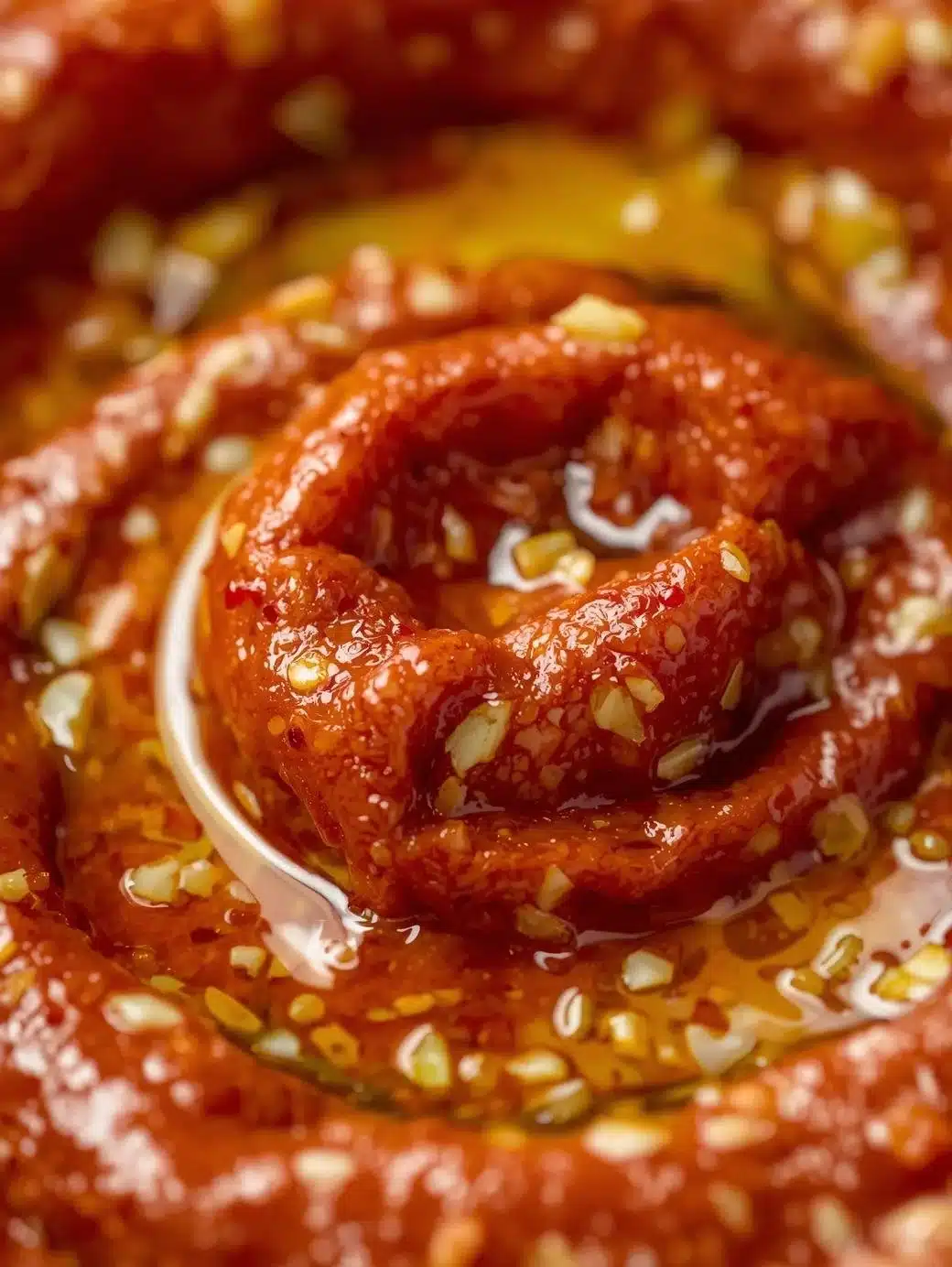 Mediterranean sun dried tomato garlic olive oil dip served with bread