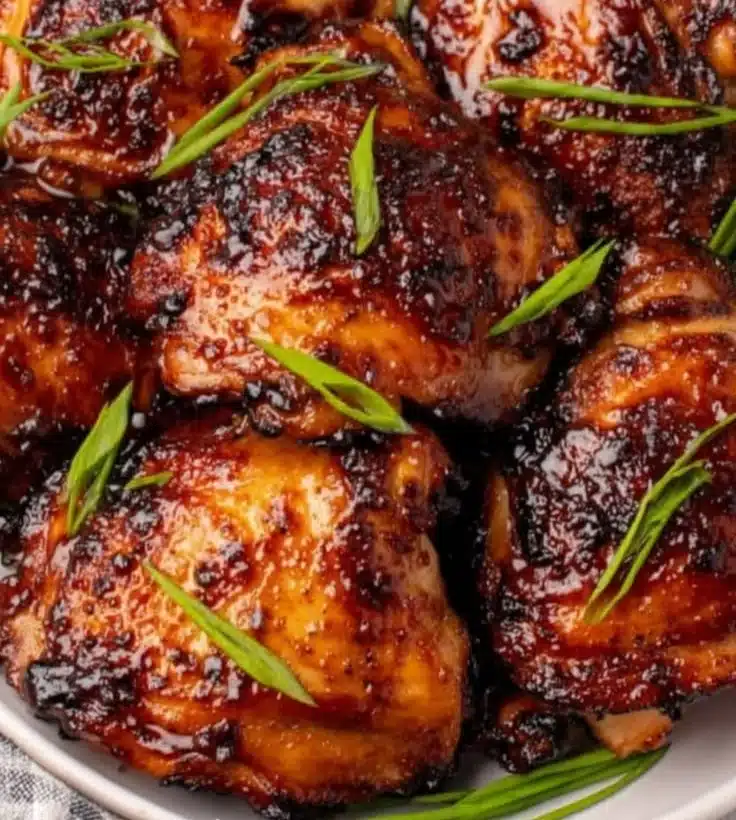 Delicious miso chicken thighs marinated and grilled to perfection.