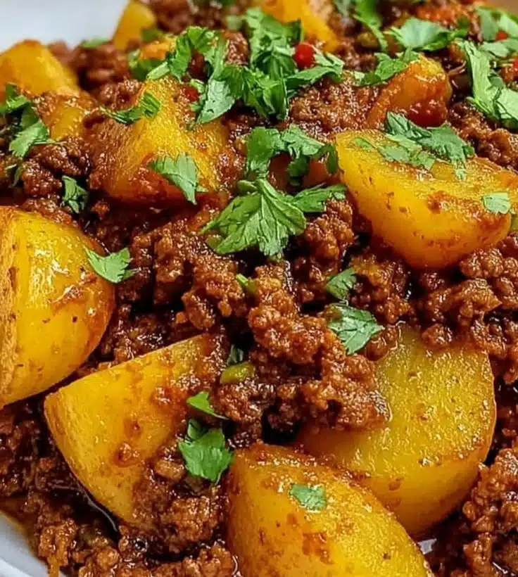 A bowl of delicious potato mince ready to be used in various recipes