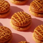 Delicious toffee icebox cookies stacked on a plate
