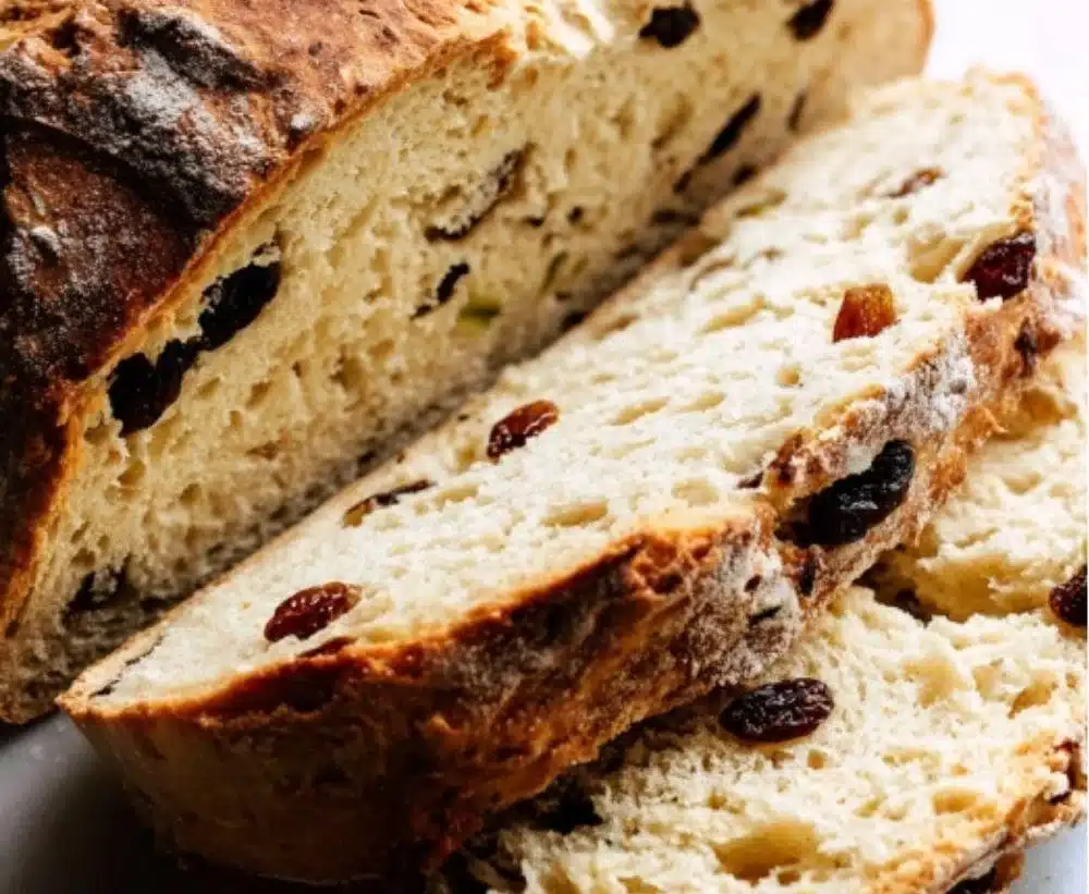 Authentic Irish soda bread loaf fresh from the oven