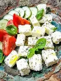 Vibrant Feta Cheese Salad with fresh vegetables and creamy feta cheese