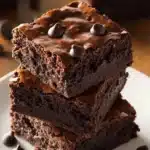Delicious fudgy chocolate brownies fresh from the oven