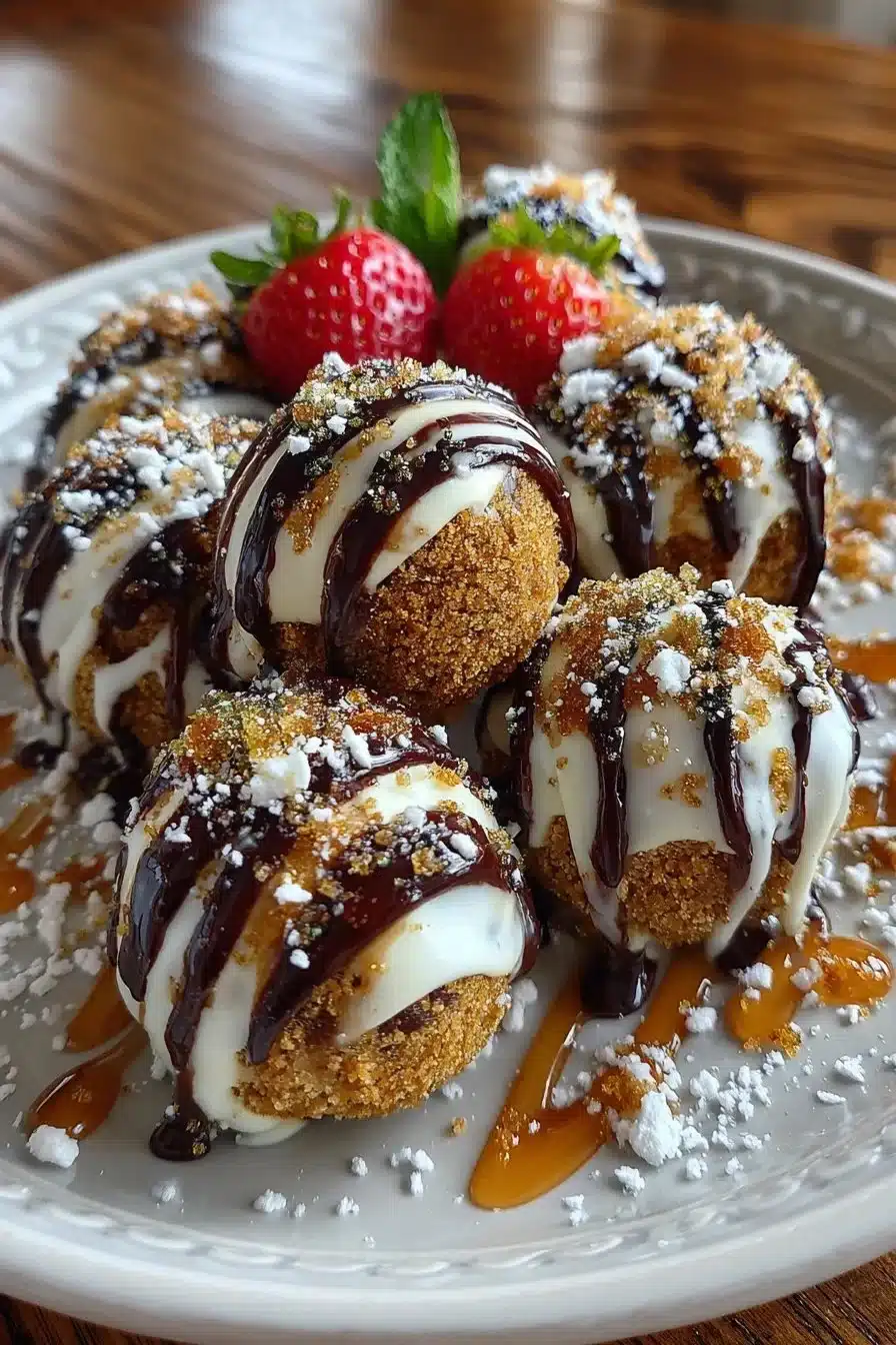 Gingerbread cheesecake truffles decorated with festive sprinkles