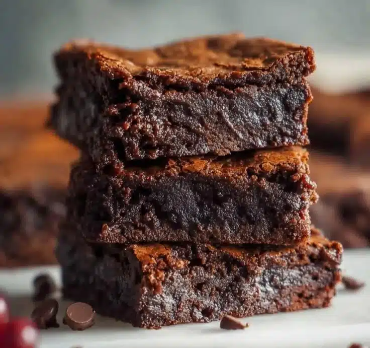 Delicious high-protein cottage cheese brownies served on a plate