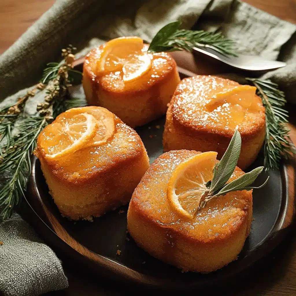 Delicious Orange Ginger Honey Cakes with a drizzle of honey and orange zest