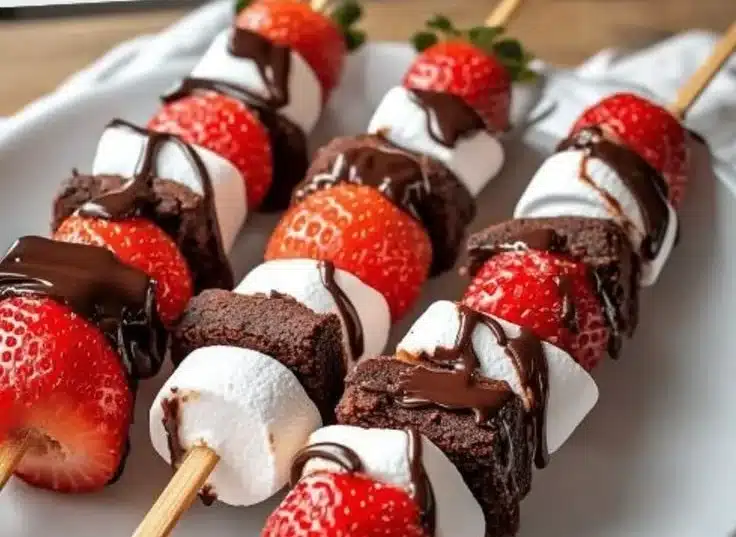 Delicious chocolate marshmallow treats ready for serving