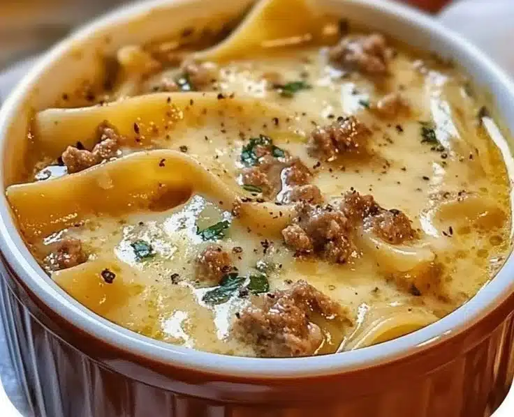 Creamy Alfredo Lasagna Soup