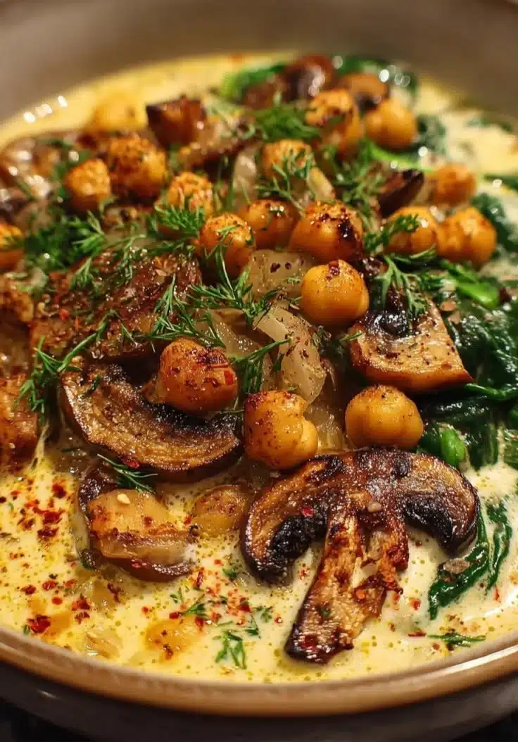 Creamy Chickpea Mushroom Stew