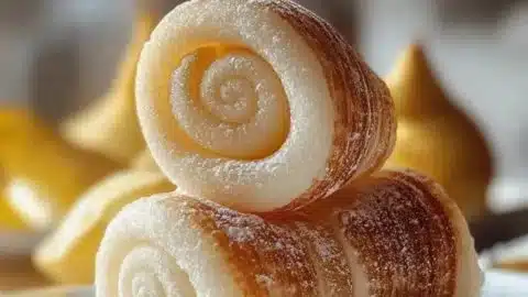 Freshly baked sugar snails pastries with a sweet glaze