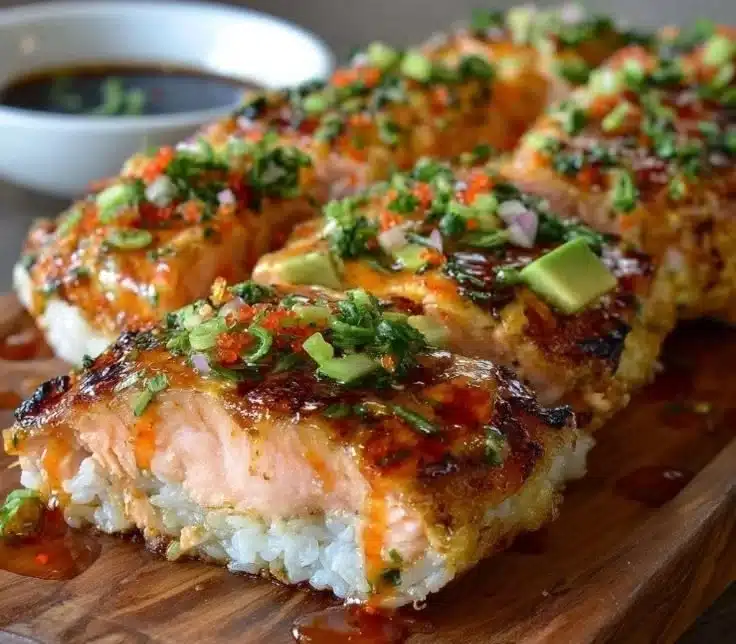 Easy Spicy Salmon Sushi